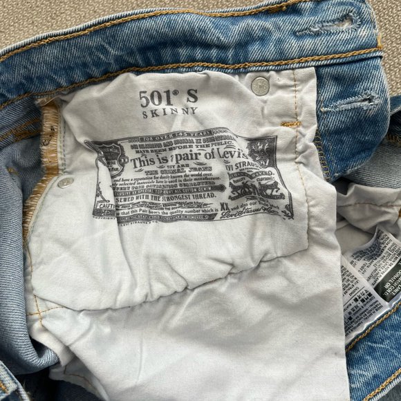 LEVI'S 501 SKINNY WOMEN'S JEANS - Picture 3 of 4